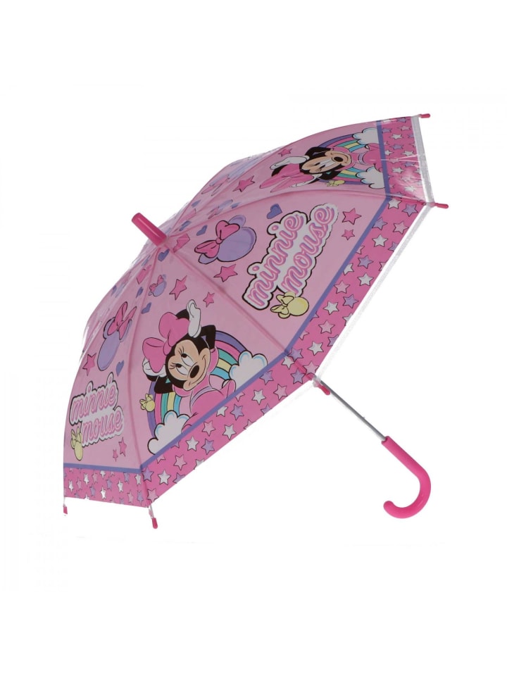 Disney Minnie Mouse Minnie Maus Kinder Regenschirm für Mädchen 68 cm Durchmesser in Rosa günstig kaufen onesize