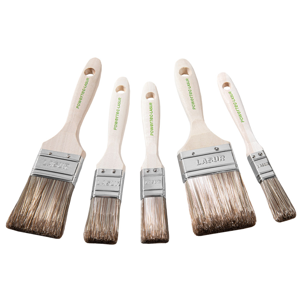 Powertec Color Lasur-Pinsel-Set - 5tlg. 