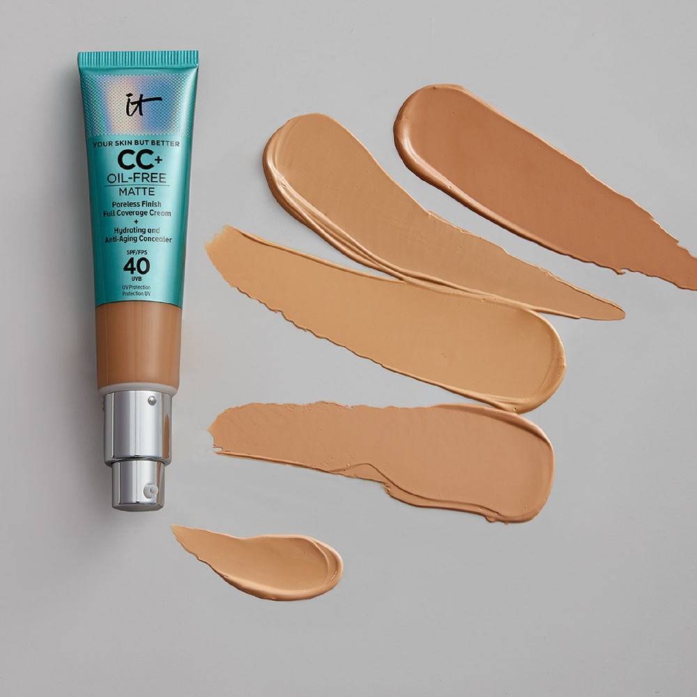 It Cosmetics Your Skin But Better™ CC+ Cream Oil Free Matte CC Crème Correctrice Mate Haute Couvrance