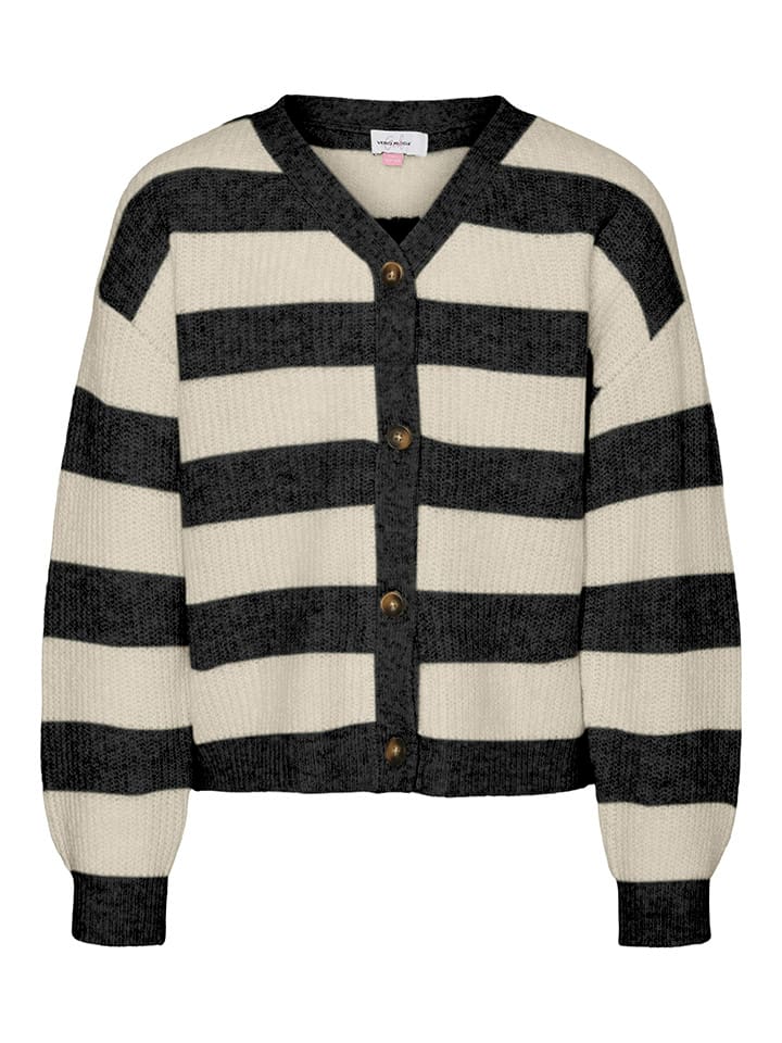 Vero Moda Girl Cardigan in Schwarz/ Creme günstig kaufen