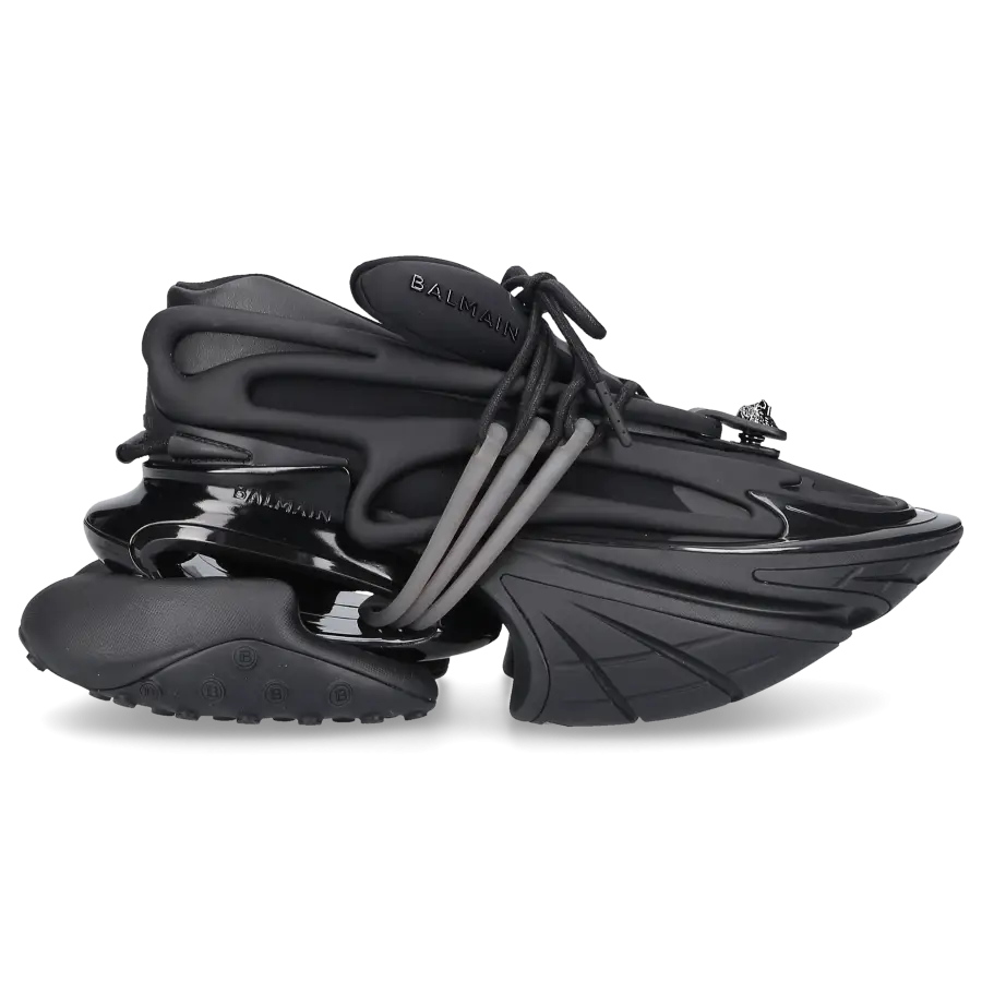 Balmain - Sneaker low UNICORN Kalbsleder Neopren - schwarz