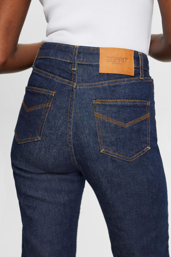 Gerade Premium-Selvedge-Jeans mit hohem Bund