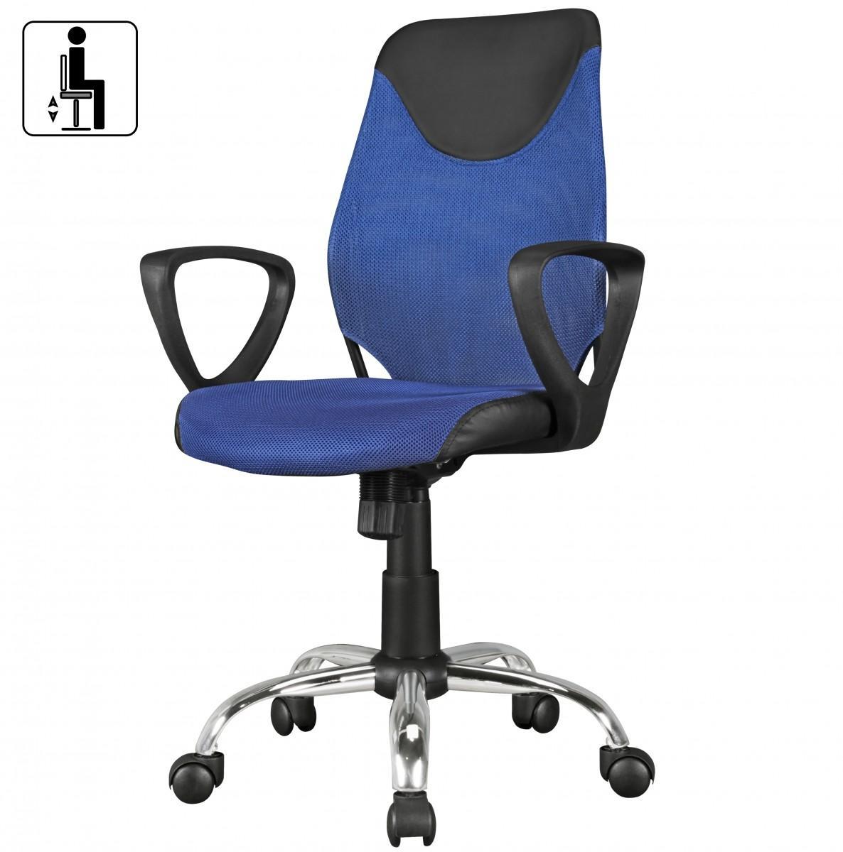 Amstyle Kinder-Drehstuhl KiKa, Schwarz-Blau