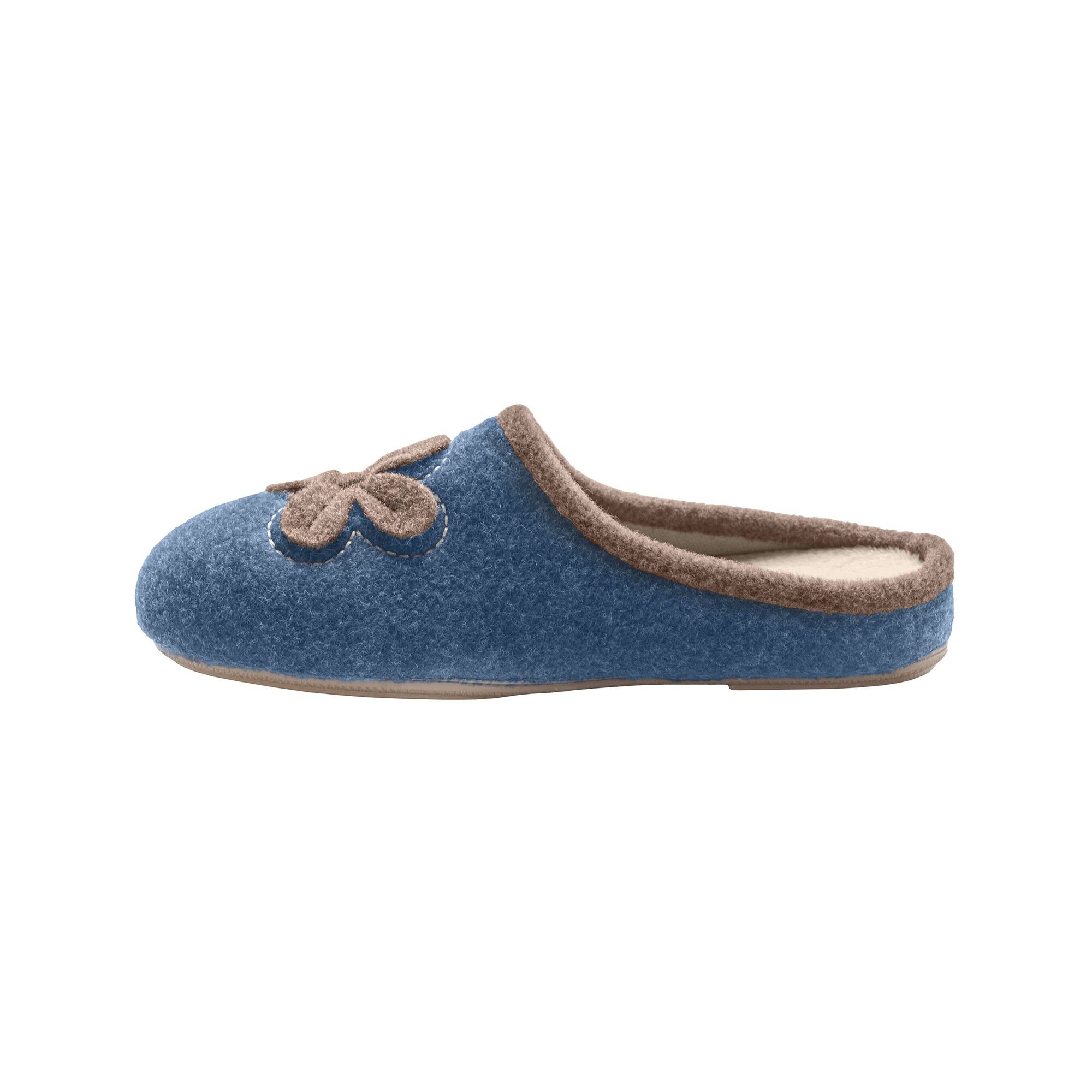 Chaussons mules fleur appliquée