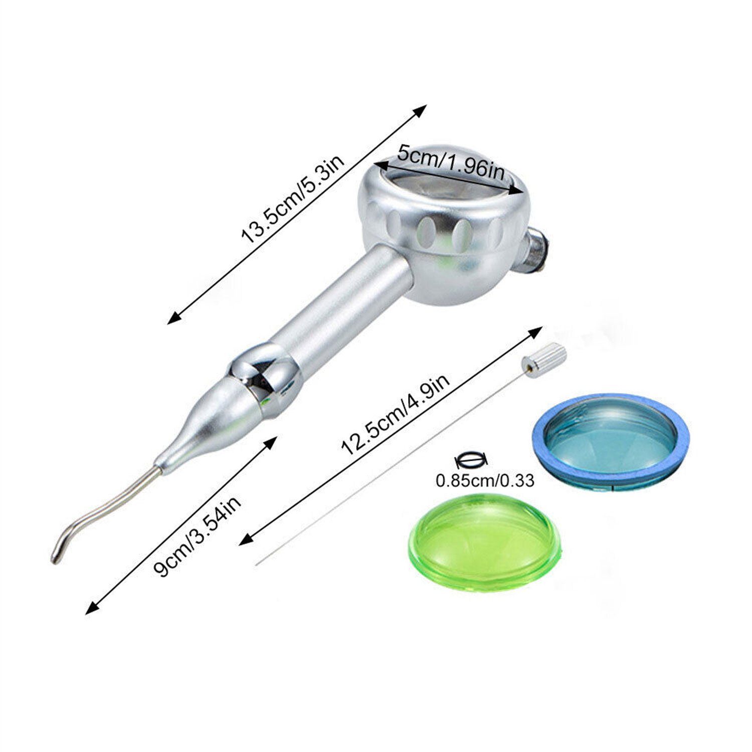 flowgoer Reise-Munddusche Dentalhygiene-Luftpolierer, Fließpolieren, Handstück Zähne Prophy Jet 4 Loch