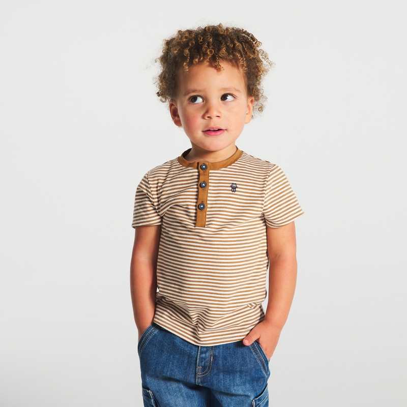 T-shirt tunisien manches courtes (lot de 3) marron bébé garçon