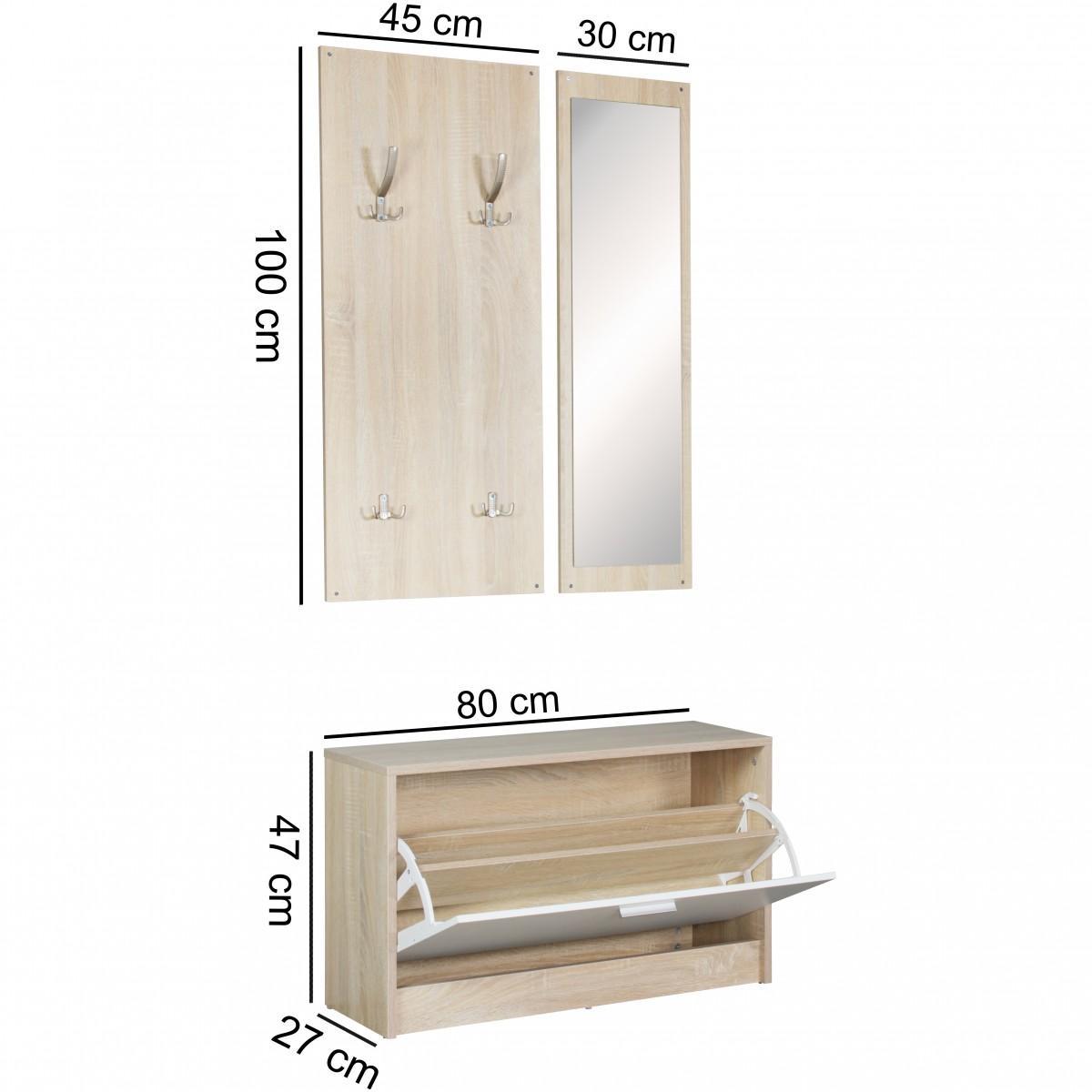 Wohnling Wand-Garderobe JANA sonoma
