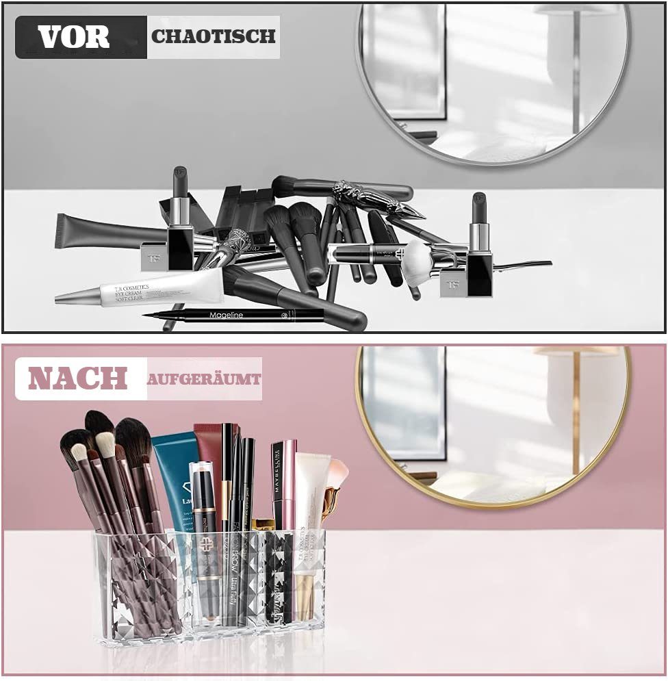 JOYOLEDER Kosmetikkoffer Make-Up Organizer Make Up Organizer mit 3 Fächern