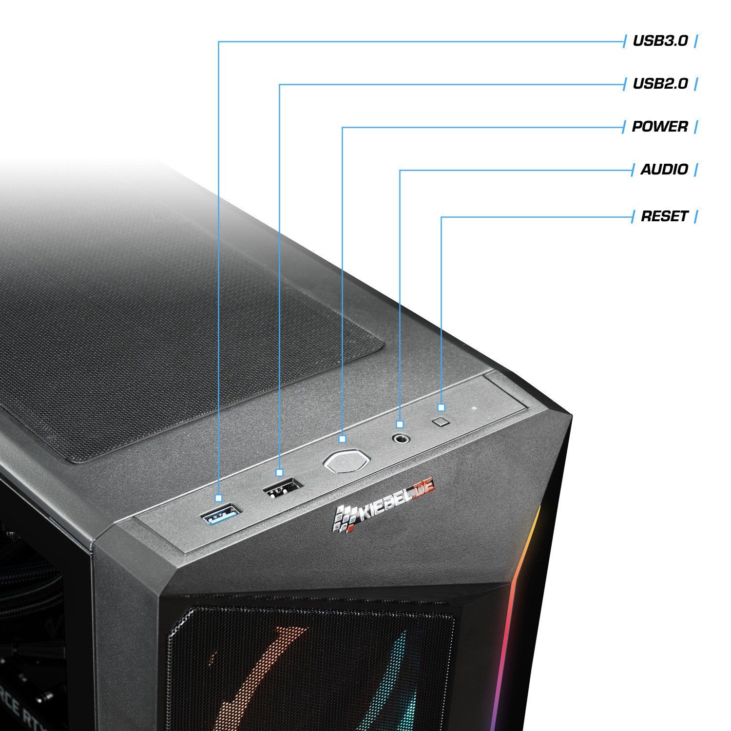 Kiebel Earthquake Gaming-PC (Intel Core i9 Intel Core i9-11900KF, RTX 4060, 32 GB RAM, 2000 GB SSD, Luftkühlung)