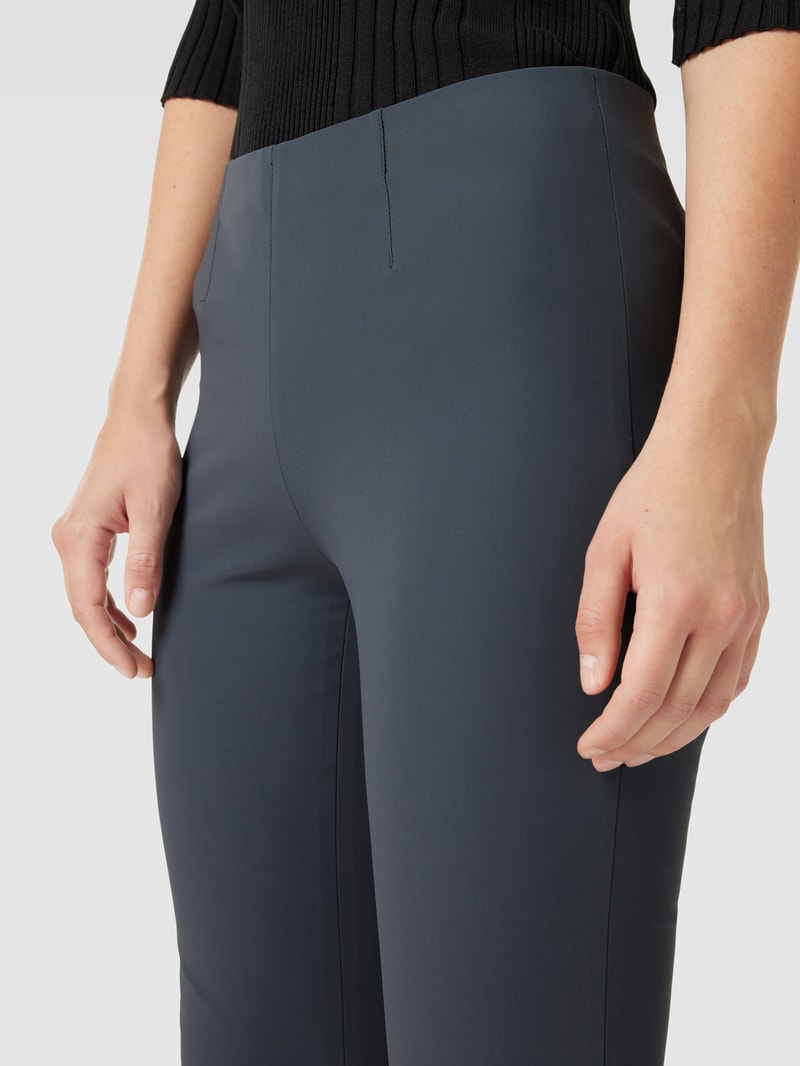 Stoffhose mit Ziernähten Modell 'SABRINA' in mittelgrau