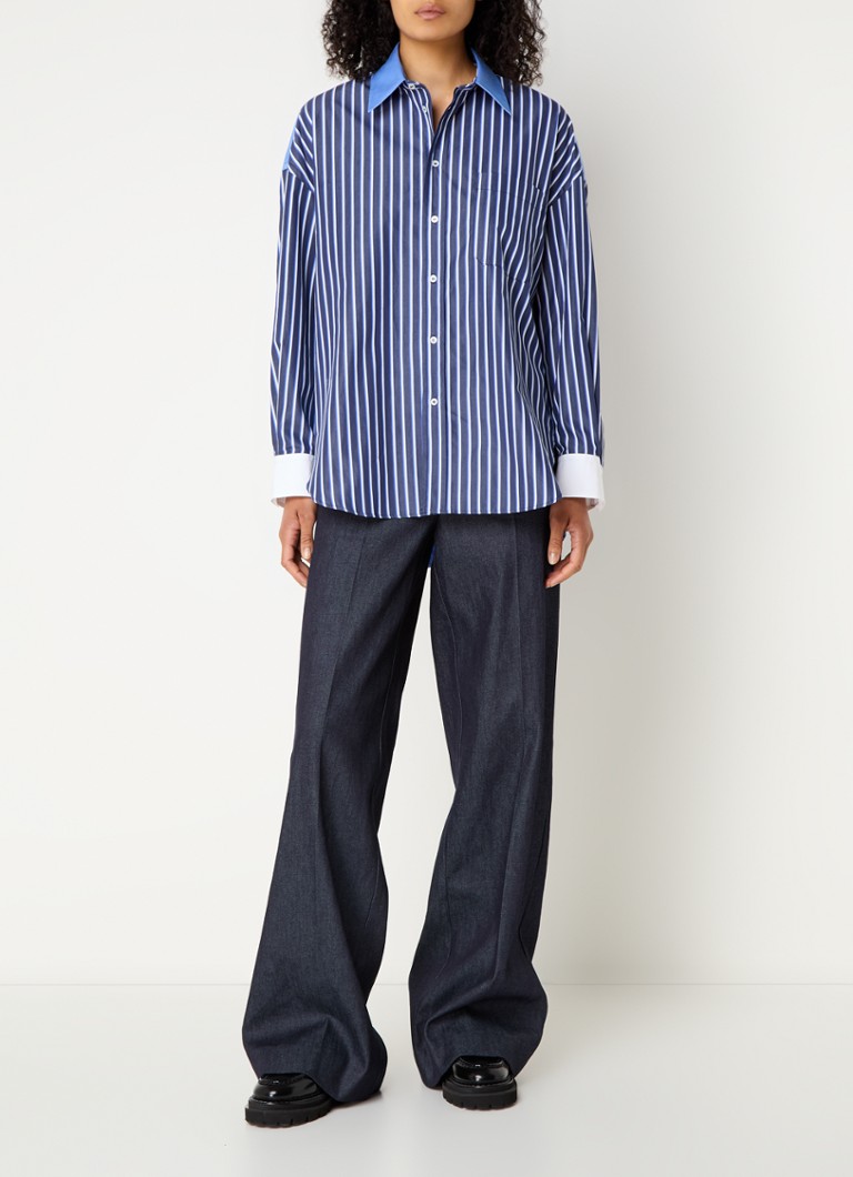 Camicia a righe Sandro con taschino sul petto