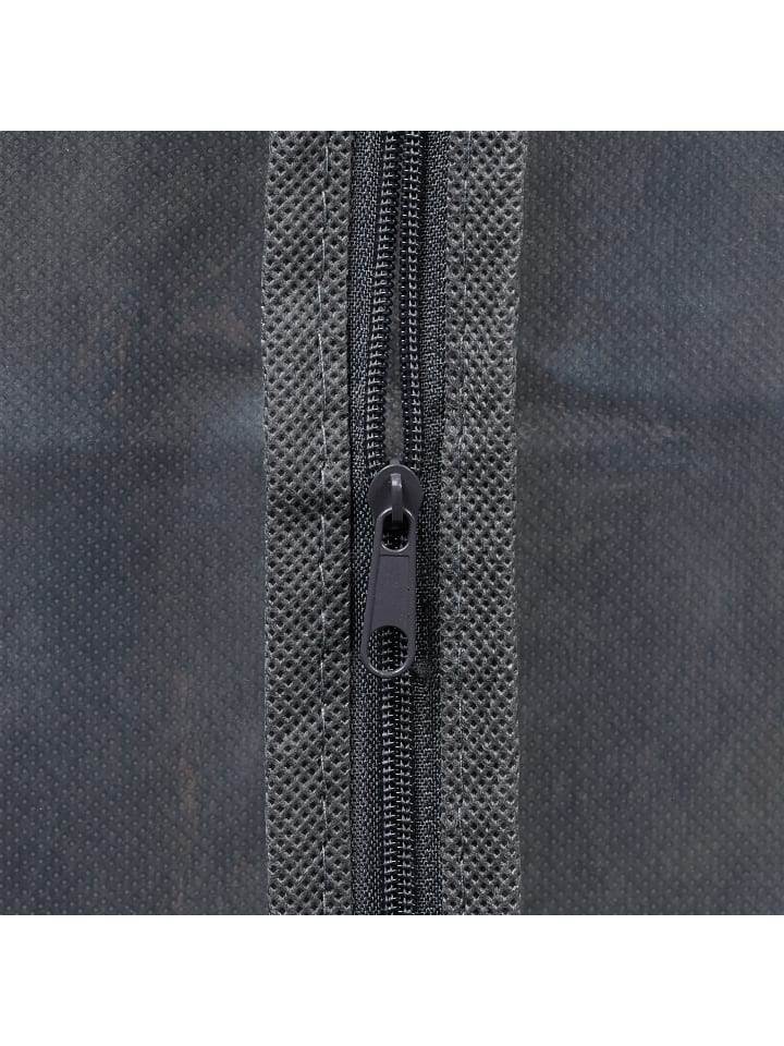 relaxdays 6 x Kleidersack in Grau/ Transparent - (B)60 x (H)135 cm günstig kaufen onesize