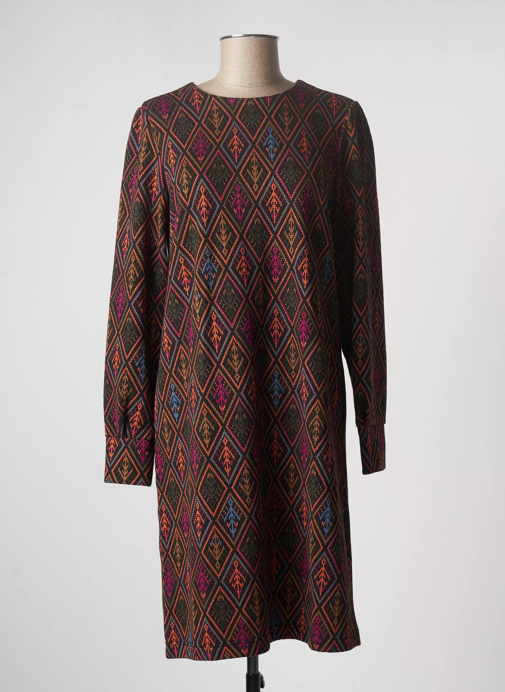 Geisha Robes Mi Longues Femme couleur noir