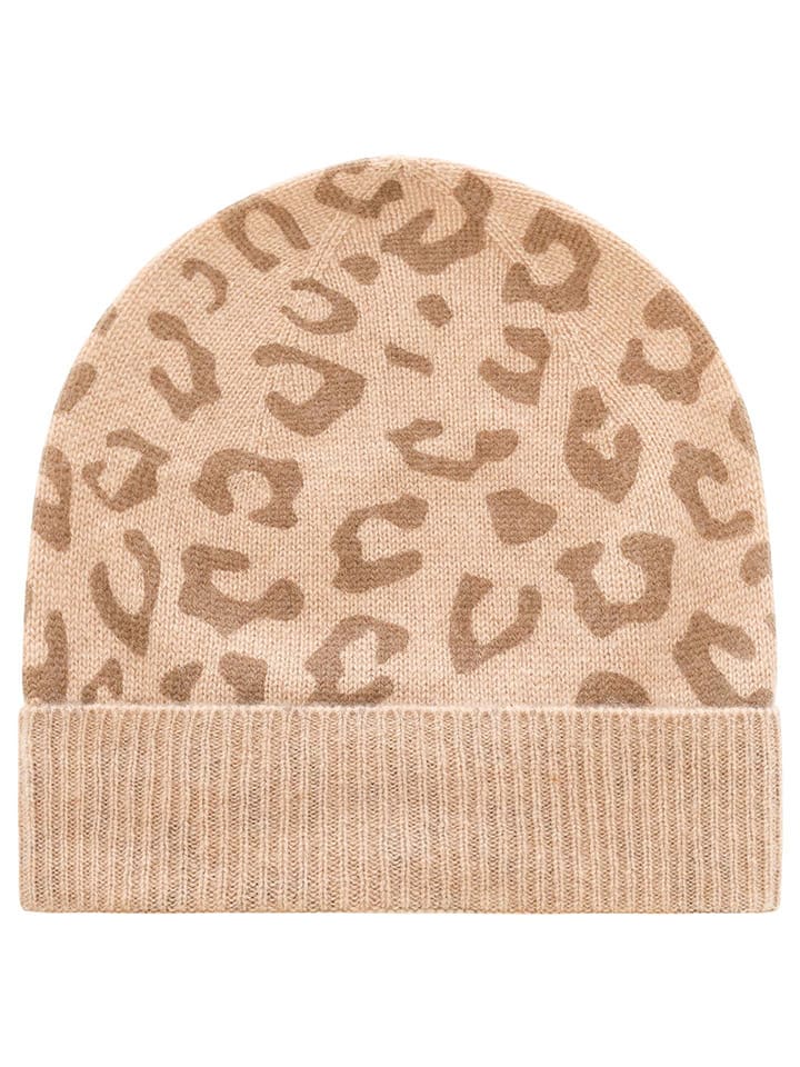 Zwillingsherz Kaschmir-Beanie in Beige günstig kaufen onesize