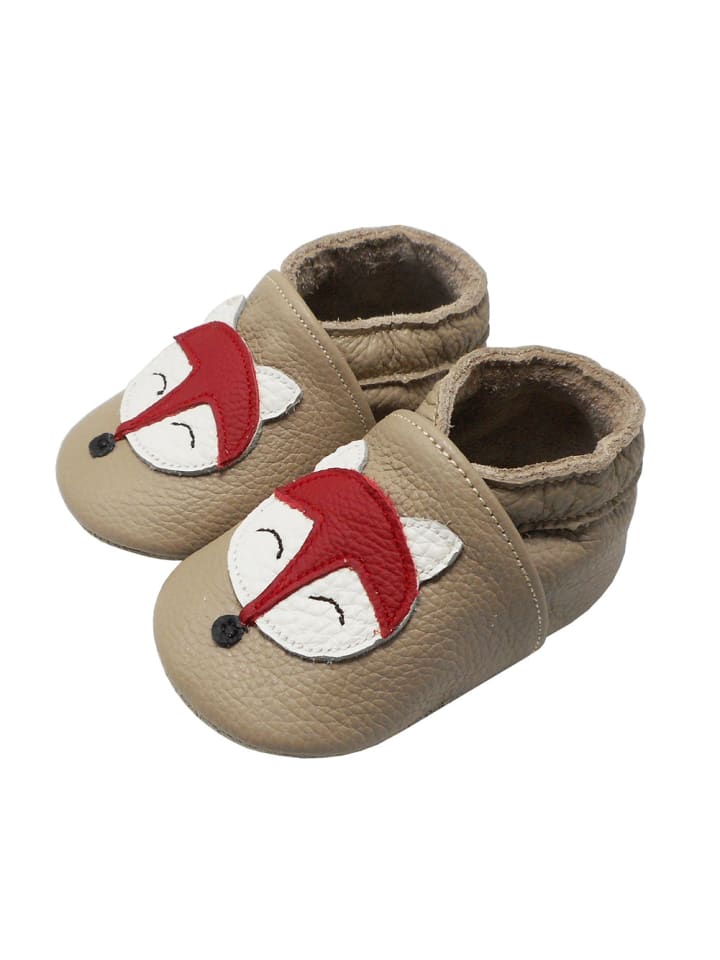 Yalion Leder-Krabbelschuhe 