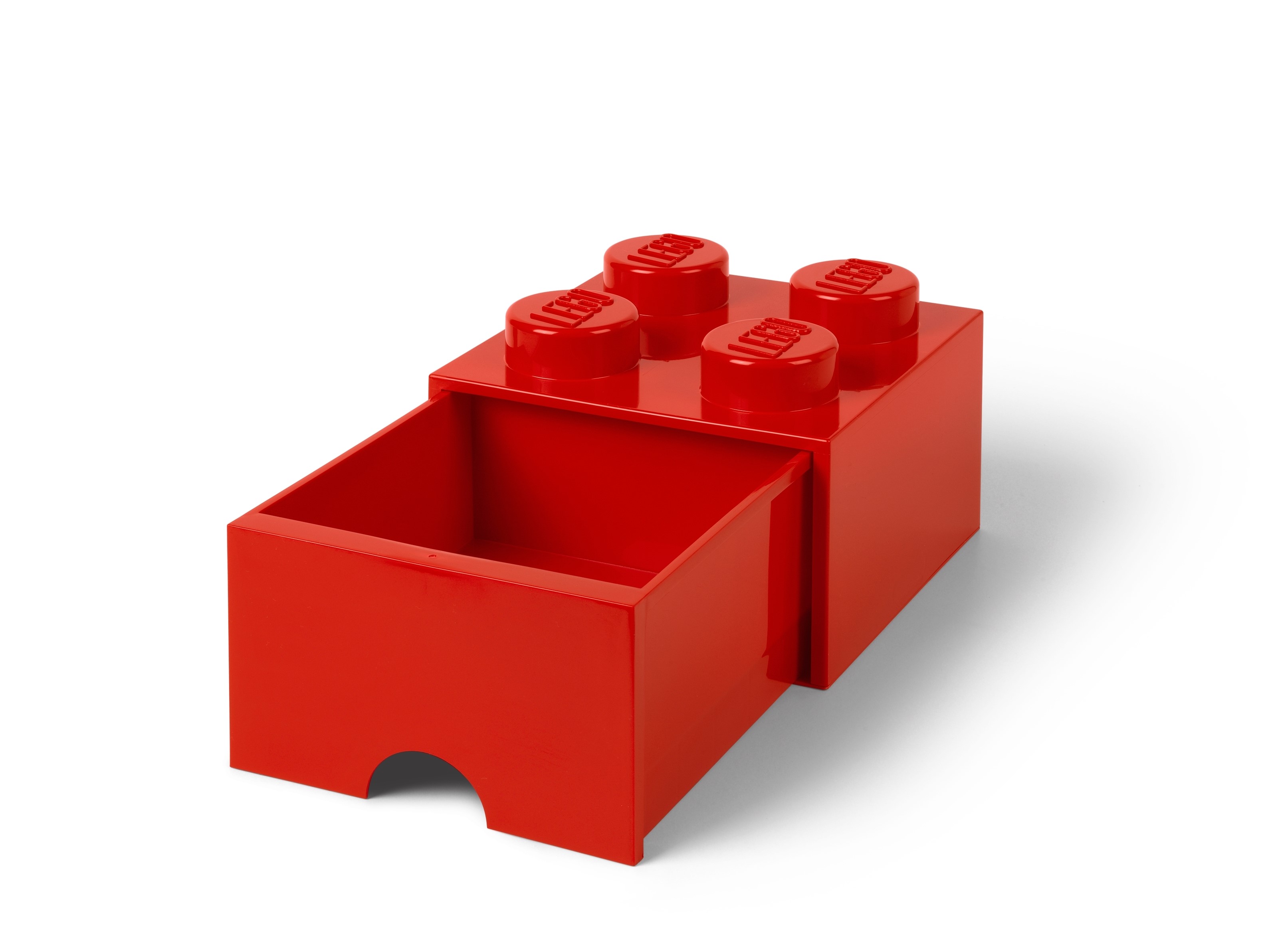 Aufbewahrungsstein mit Schubfach und 4 Noppen in Rot 5006129