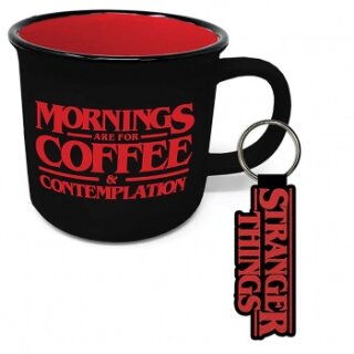 Pyramid Geschenkset (Tasse und Schlüsselanhänger) - Stranger Things (Coffee And Contemplation)