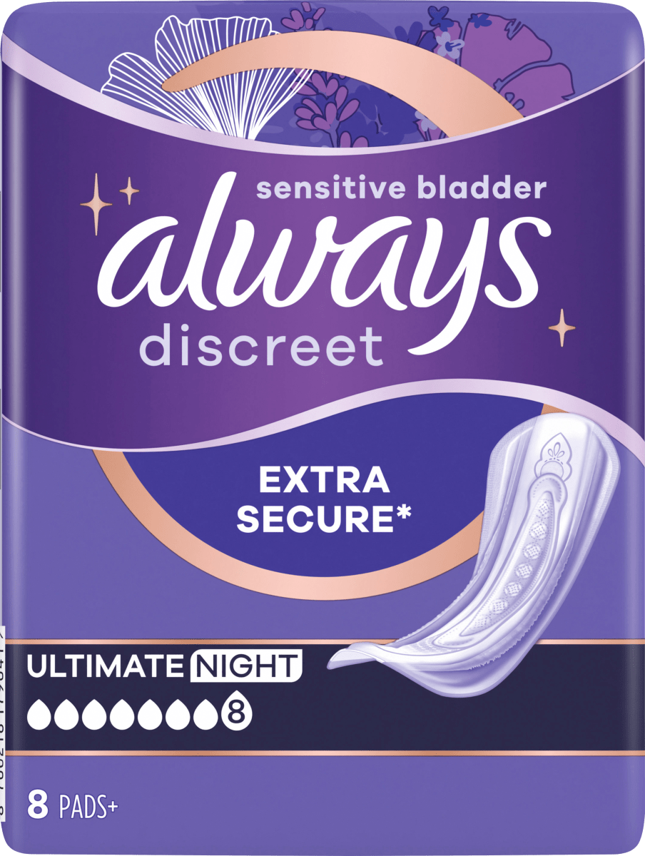 discreet Inkontinenz Ultimate Nacht, 8 St