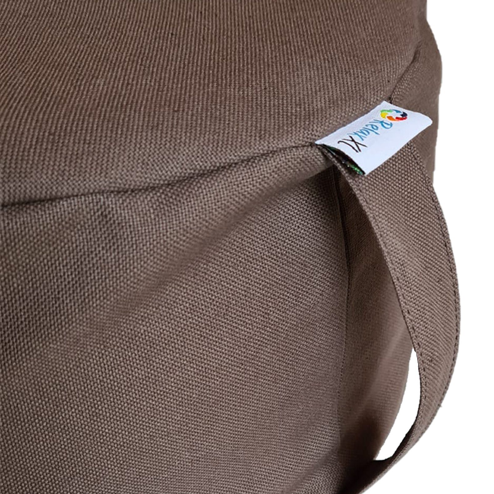 RelaxXL Yogakissen RAYA, Meditationkissen 30x15cm Buchweizenfüllung