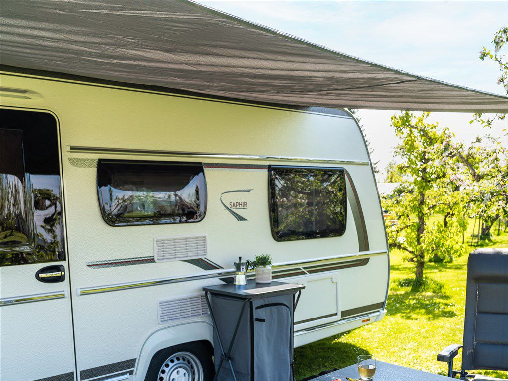 Travellife 250 x 400 cm Sonnenschutz Markise mit LED