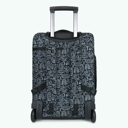 Small 2-wheel soft suitcase, Amiens, black