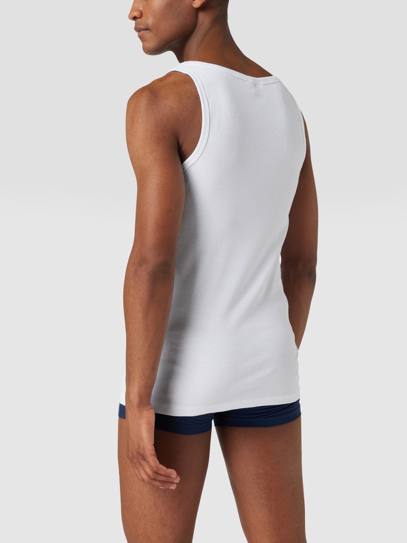 Tanktop mit Label-Print im 2er-Pack in weiß