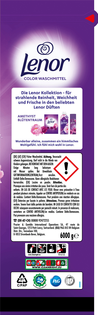 Vollwaschmittel Pulver Amethyst Blütentraum, 100 Wl