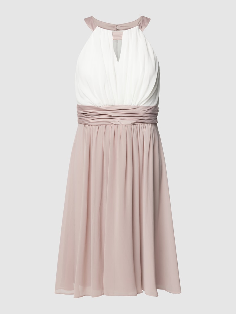 Cocktailkleid mit Neckholder in mauve