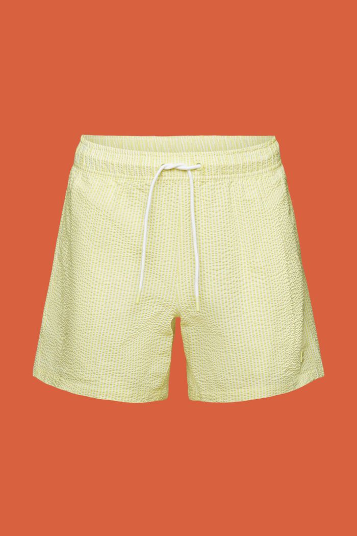 Strukturierte Badeshorts mit Streifen