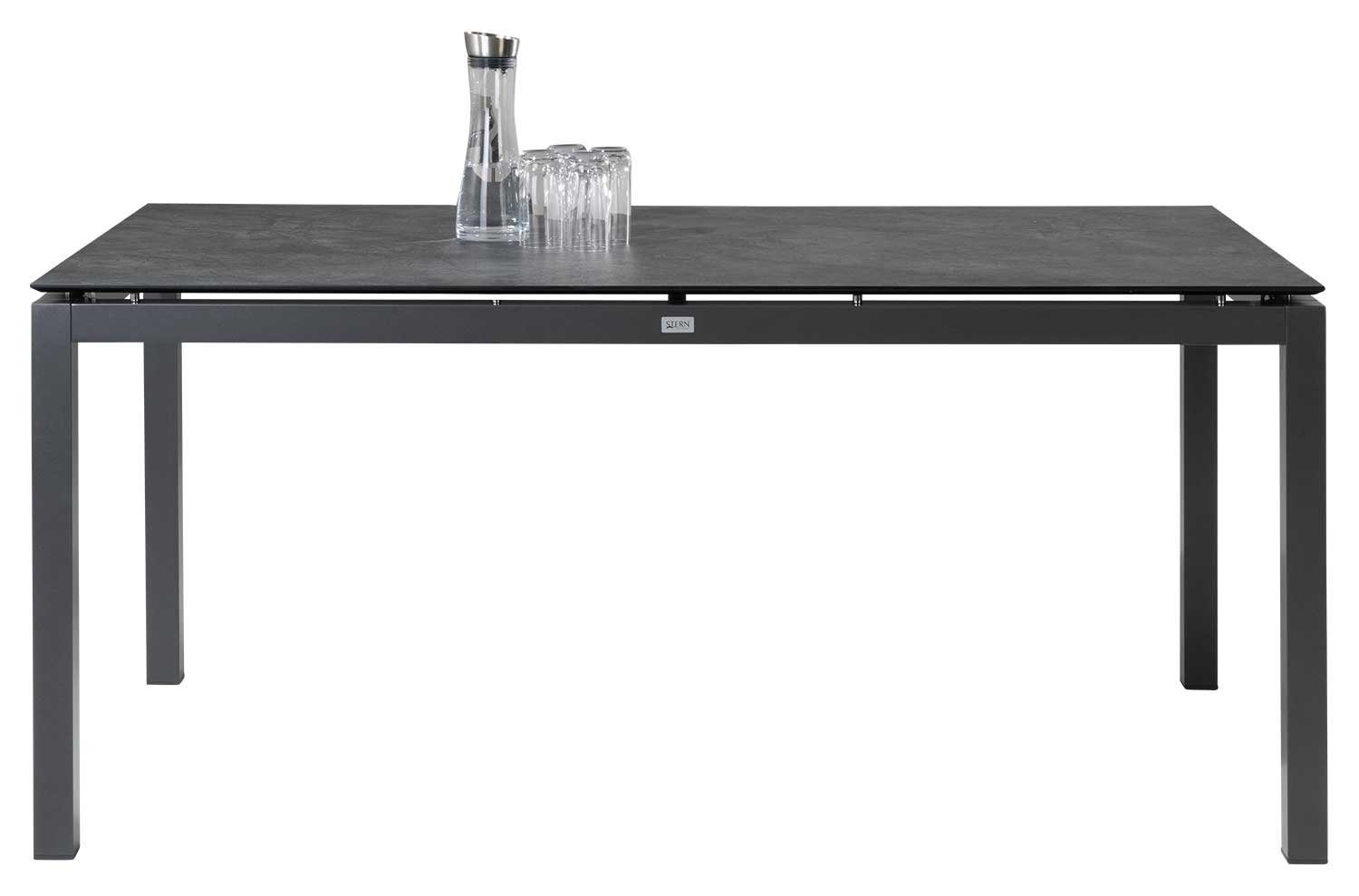 Stern Tischplatte DARK MARBLE, B 160 x T 90 cm, Silverstar 2.0, Grau