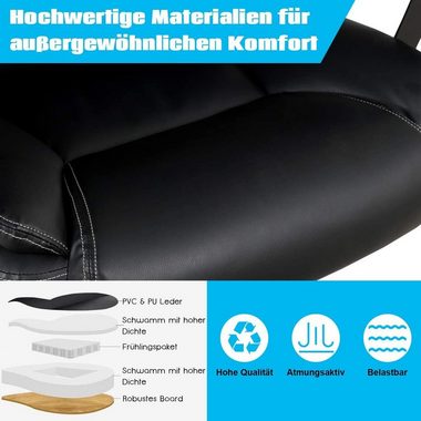 COSTWAY Chefsessel, höhenverstellbar, drehbar, mit Lehne, 220kg