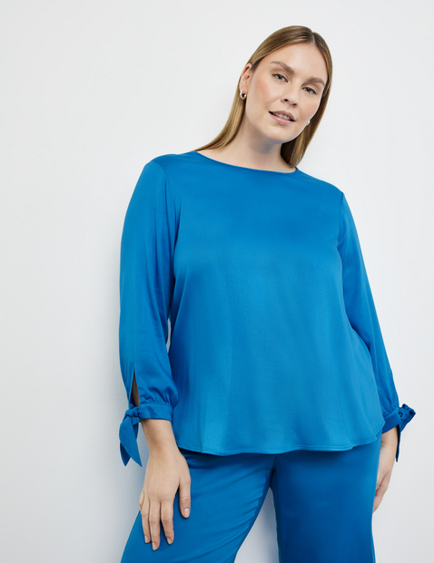 Blusenshirt mit Knoten-Details am Arm