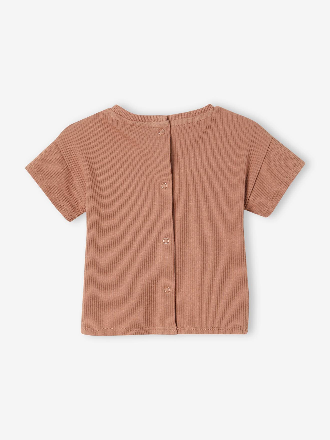 Vertbaudet 2er-Pack Baby T-Shirts mit Bio-Baumwolle - mokka