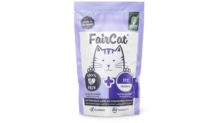 FairCat Fit Outdoor mit Hühnchen und Lachs aus artgerechterer Haltung 85 g