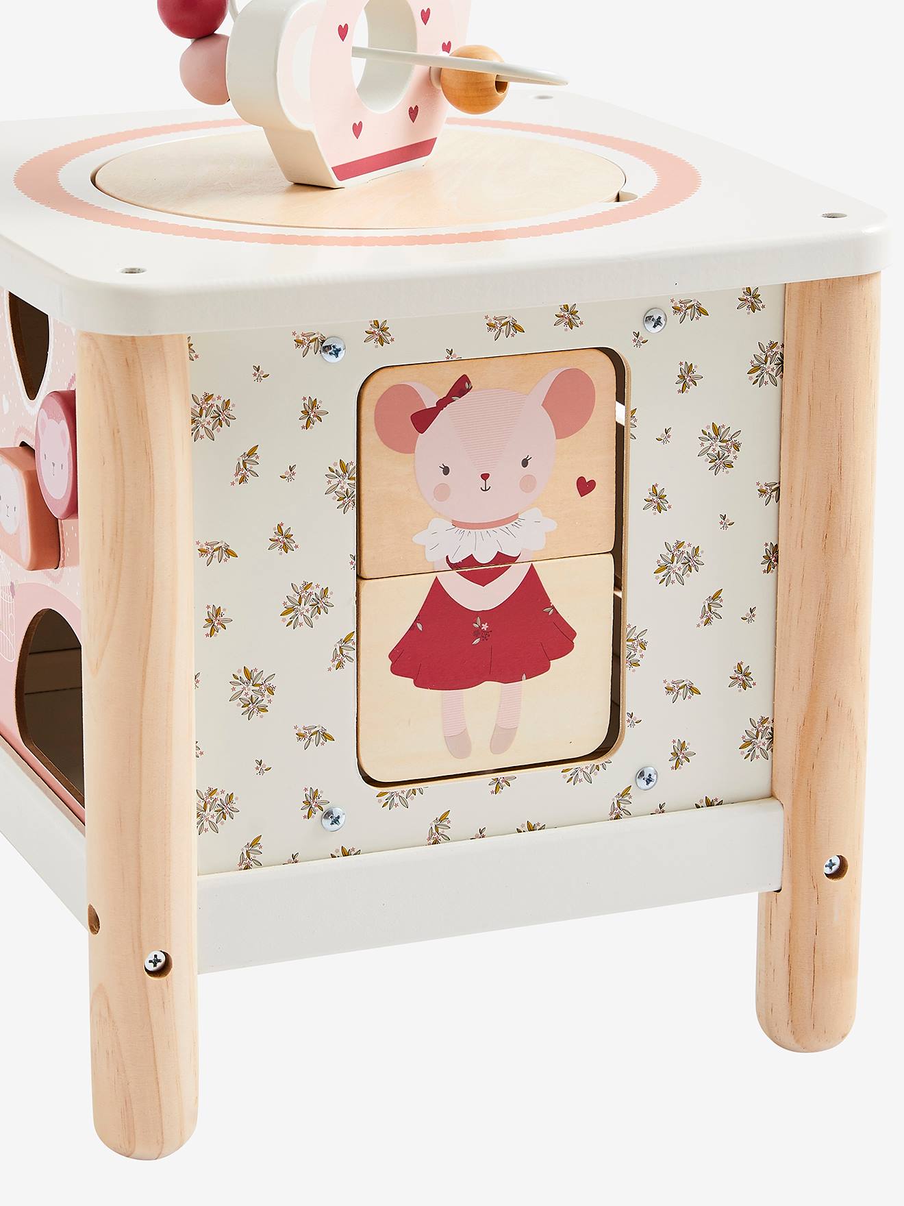 Grand cube d'activités GRENIER en bois FSC® blanc