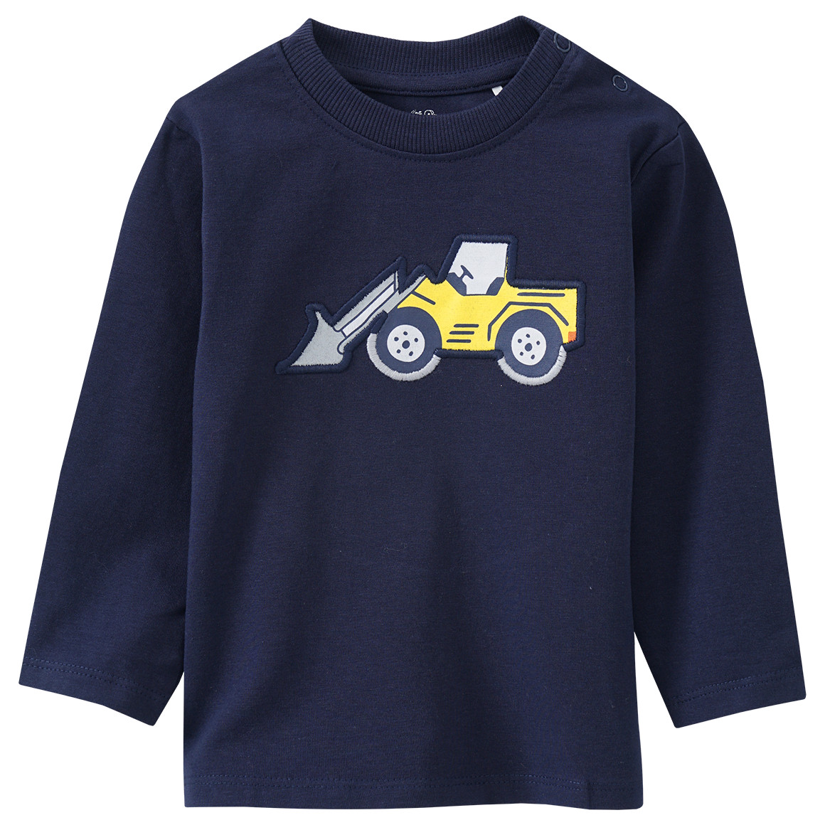 Baby Langarmshirt mit Radlader-Applikation