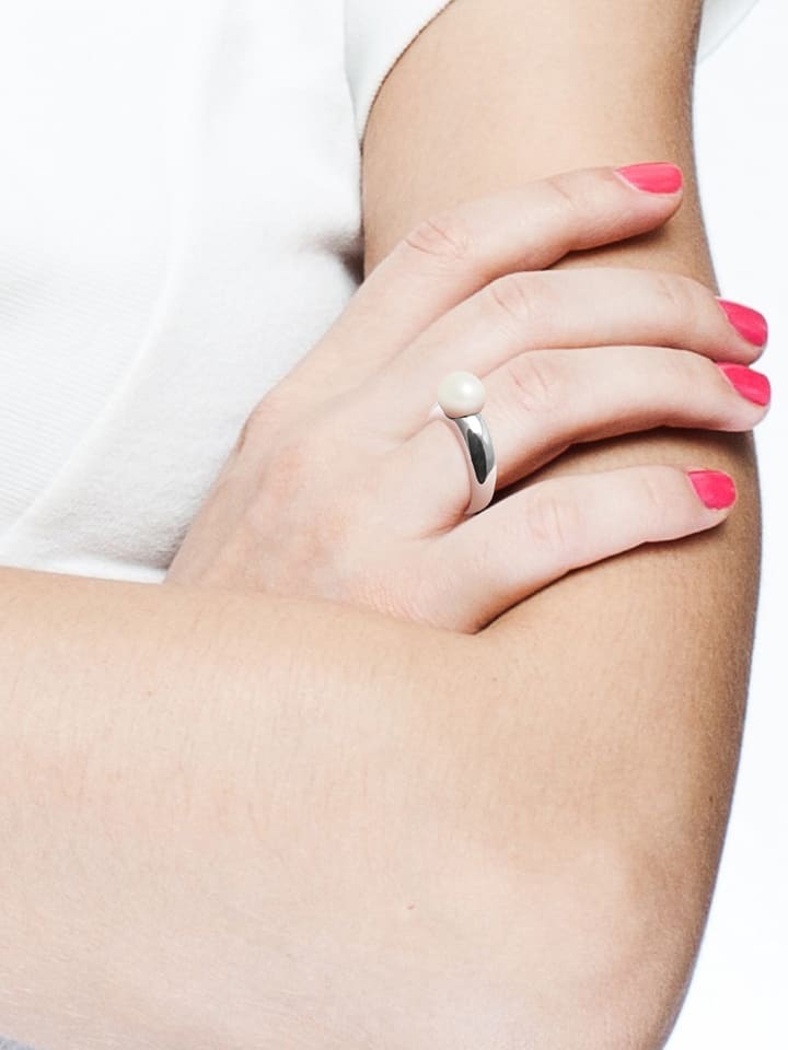 Pearl Addict Weißgold-Ring mit Perle günstig kaufen