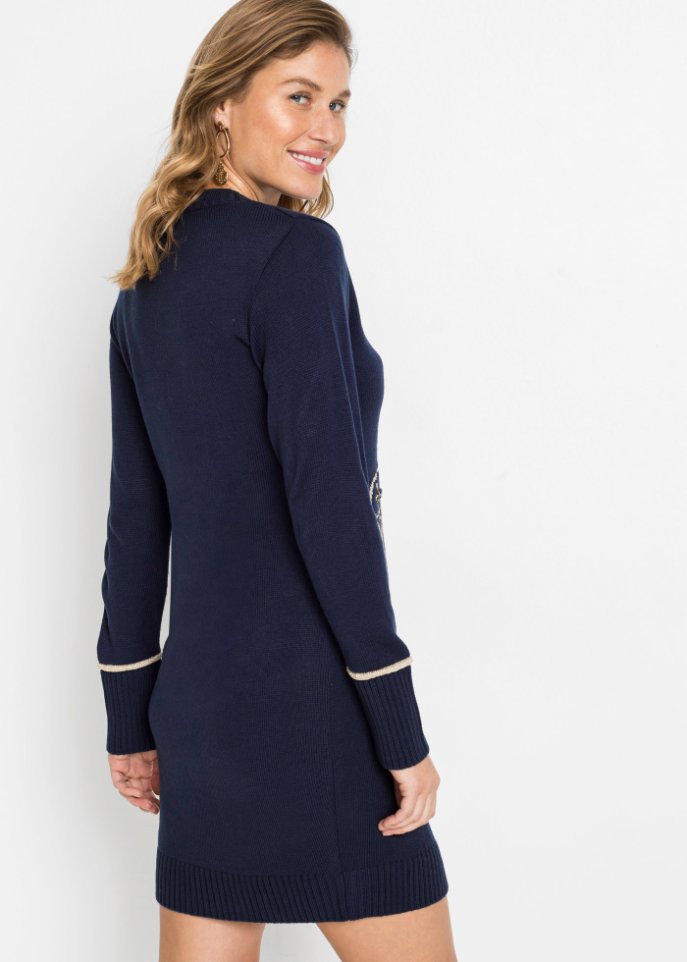 Strickkleid mit Weihnachtsmotiv