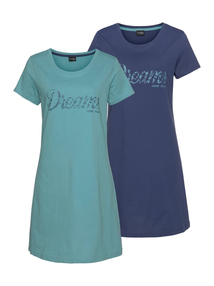VIVANCE DREAMS Sleepshirt in blau, dunkelblau günstig kaufen 32/34