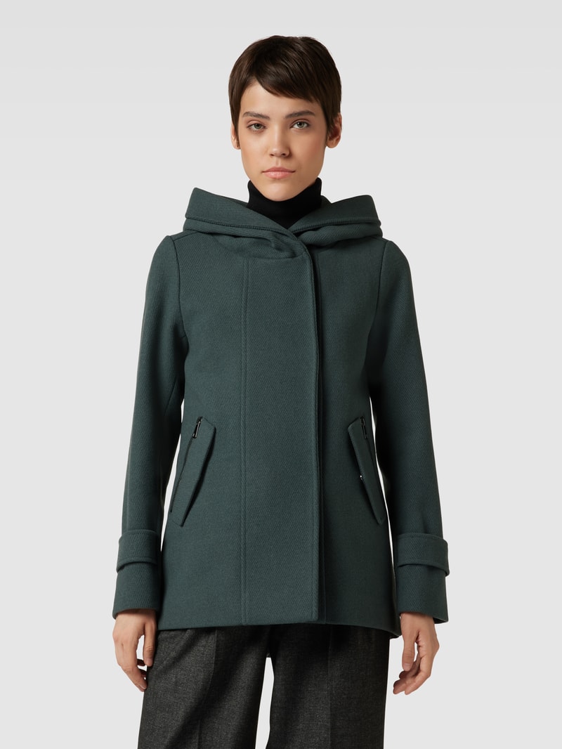 Jacke mit Kapuze und Ärmelriegeln in schilf