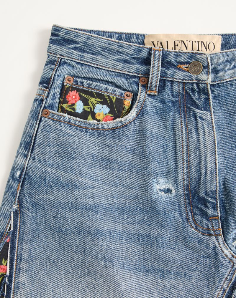 Saia jeans curta