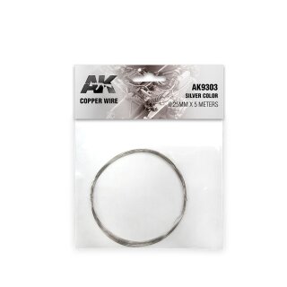 Silver Copper Wire 0.25mm (5m)