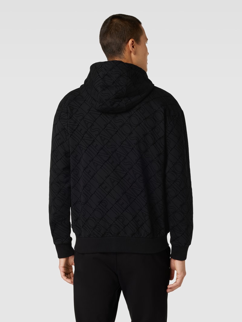 Sweatjacke mit Logo-Muster Modell 'cataldo' in schwarz