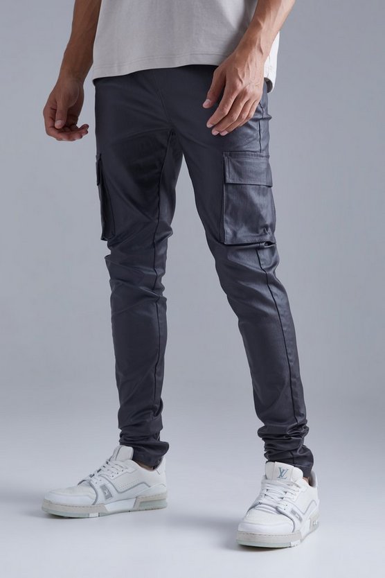 Tall beschichtete Twill Cargo-Hose