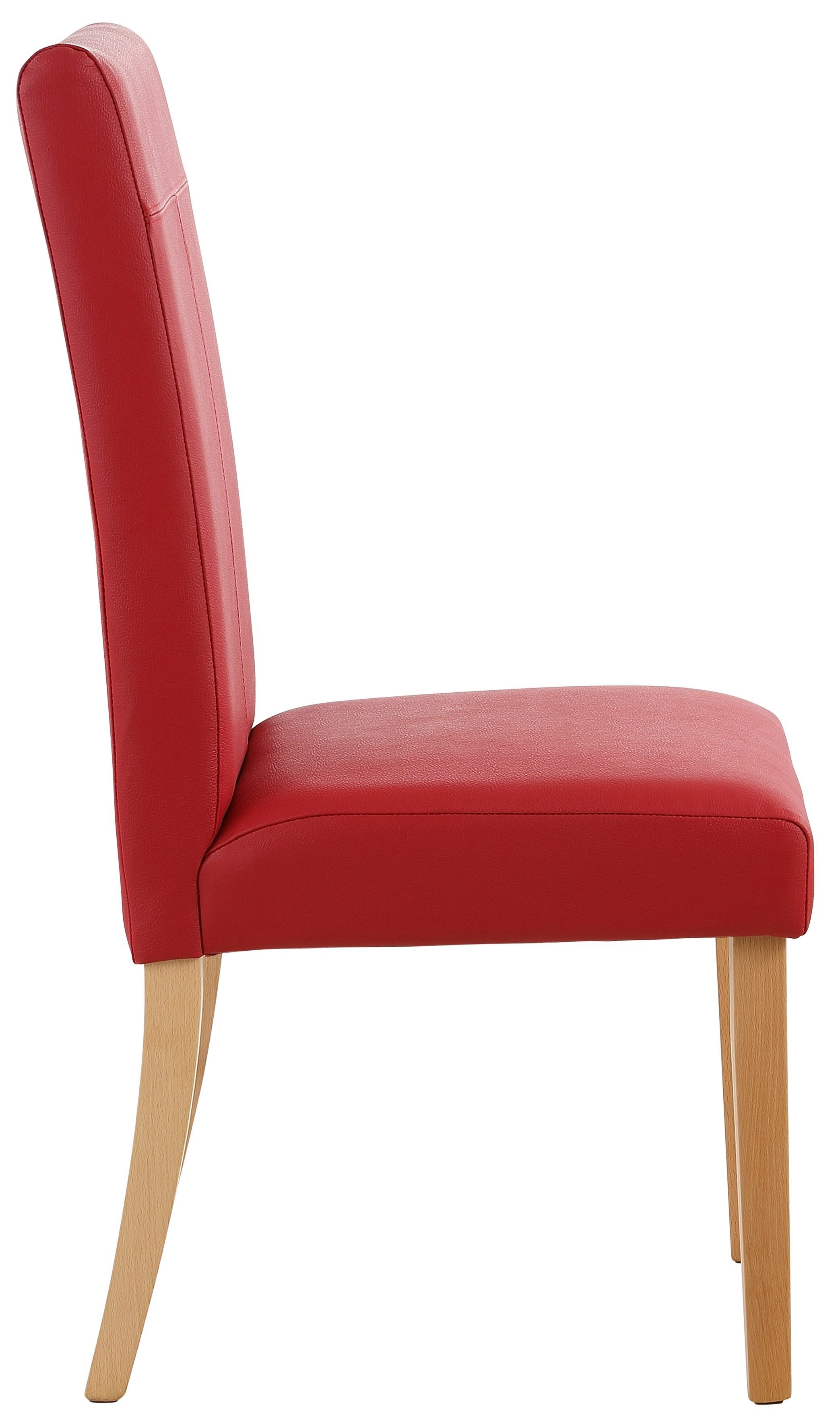 Home affaire 4-Fußstuhl Rubin (Set, 2 St), Im 2er, 4er oder 6er-Set, mit honigfarbenen oder dunkelbraunen Beinen