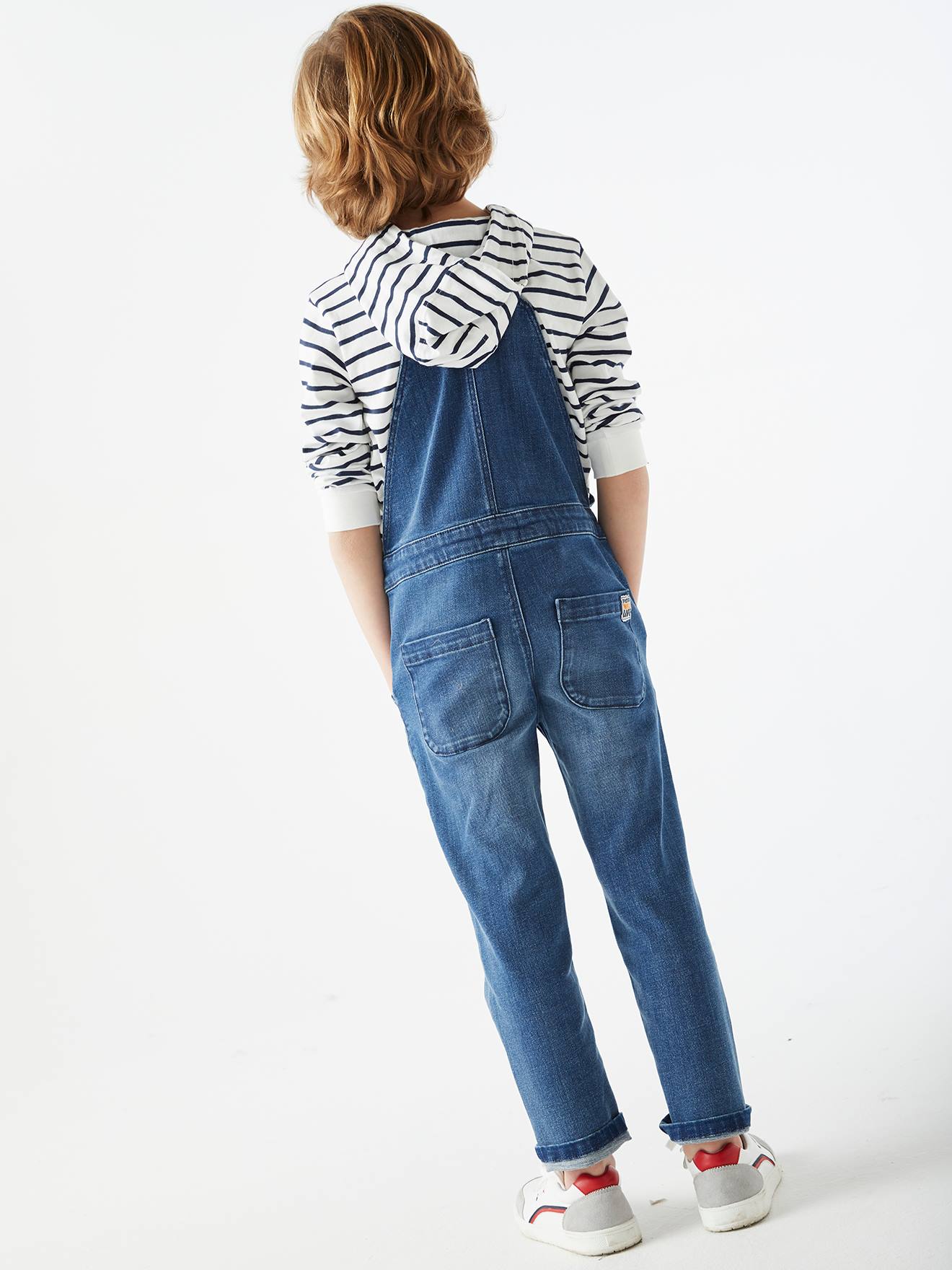 Vertbaudet Jungen Jeans-Latzhose - blue stone