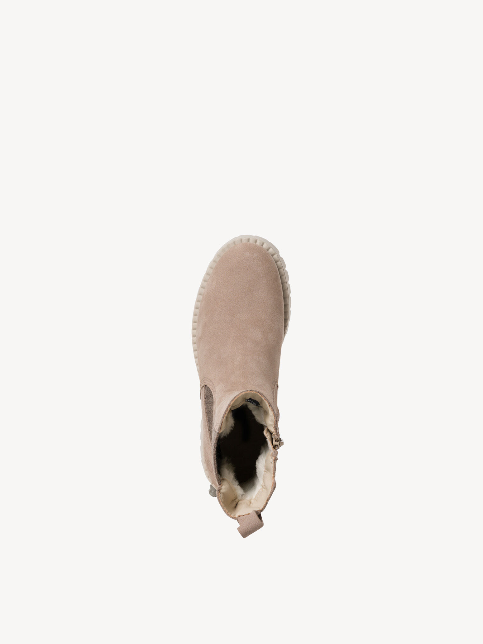 Bottine en cuir - beige doublure chaude