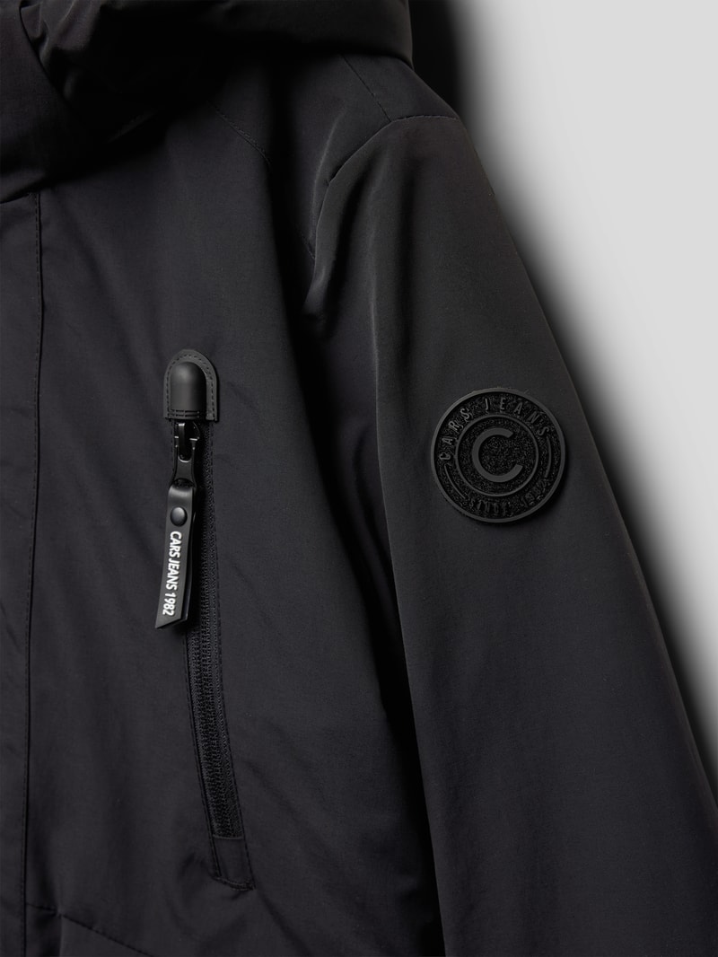 Jacke mit Label-Patch Modell 'Howman' in schwarz