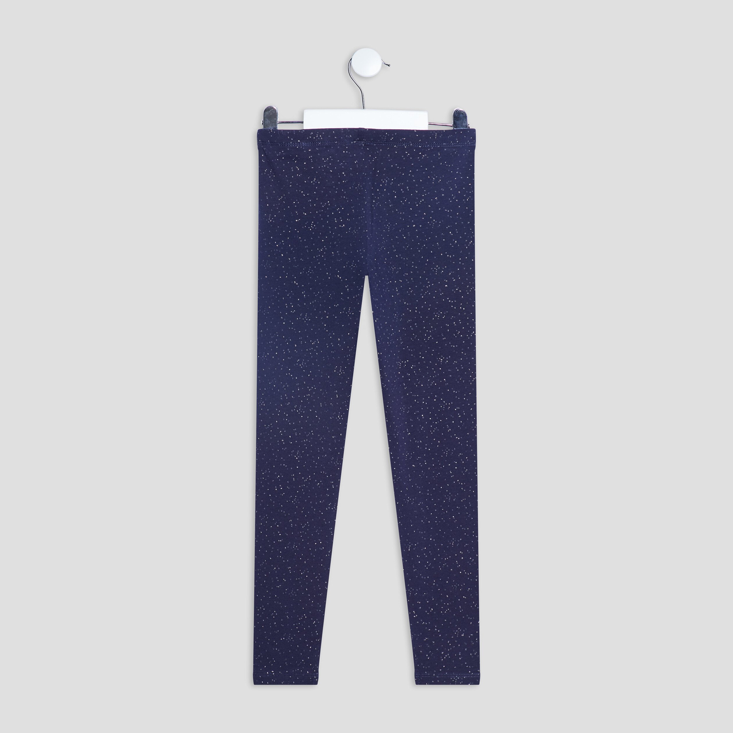 Legging élastiqué taille standard bleu marine fille | La Halle