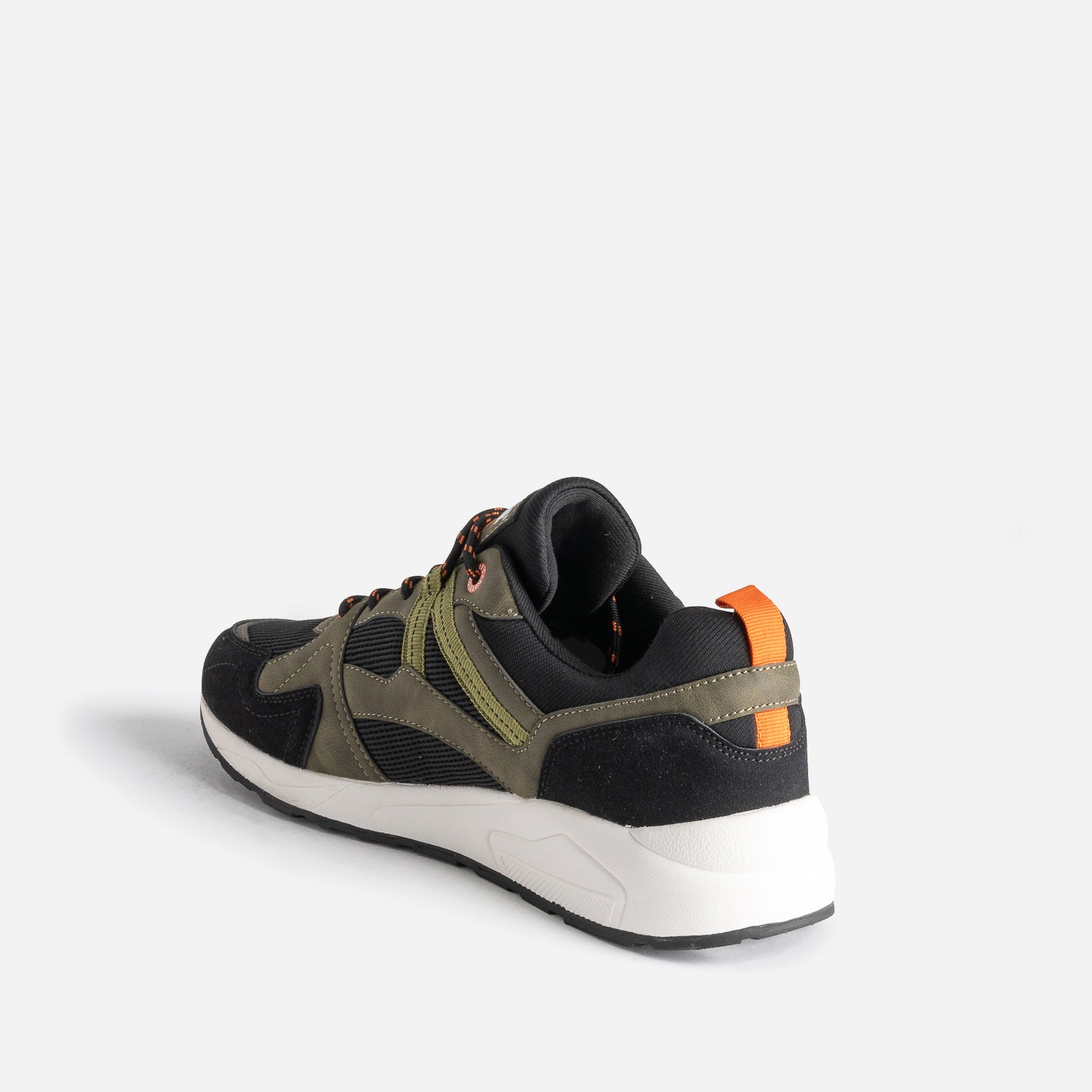 Basket SCHOTT noire, kaki, orange